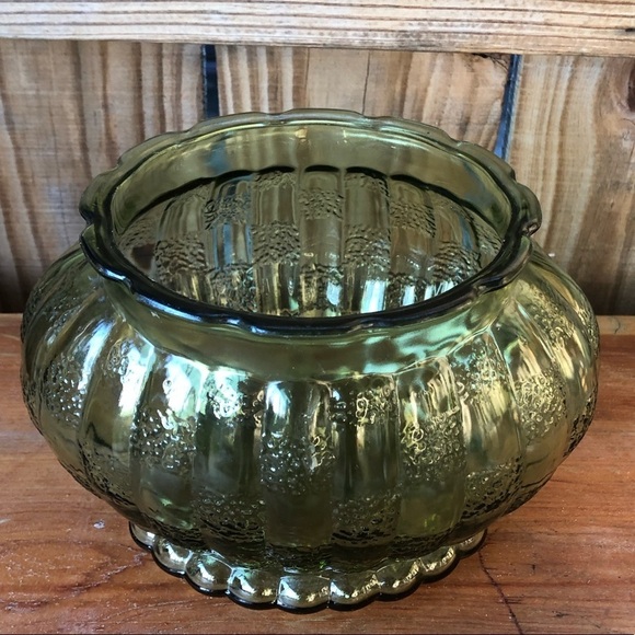 A.L.R. Company | Accents | Vintage Alr Co Green Glass Oval Wide Mouth ...